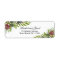 Elegant Burgundy Navy Floral Wedding Address Label