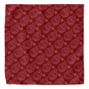 Elegant Burgundy Paisley Pattern Bandana