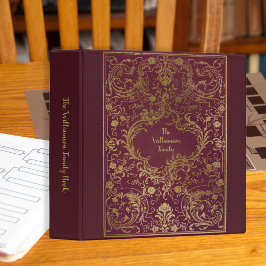 Elegant Burgundy Photo Keepsake Album 3 Ring Binder