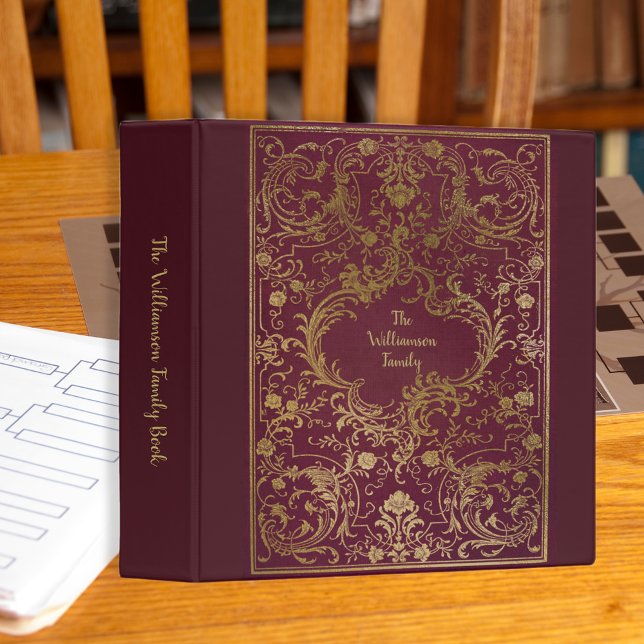 Elegant Burgundy Photo Keepsake Album 3 Ring Binder (Creator Uploaded)