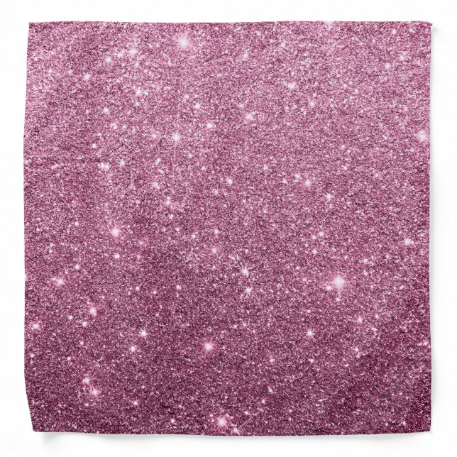 Elegant burgundy pink abstract girly glitter bandana (Front)