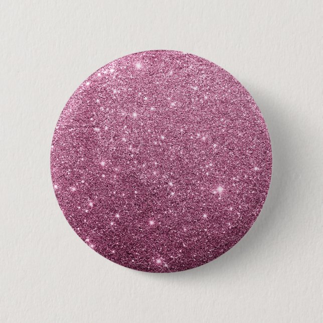 Elegant burgundy pink abstract girly glitter button (Front)