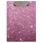 Elegant burgundy pink abstract girly glitter clipboard