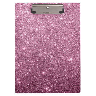 Elegant burgundy pink abstract girly glitter clipboard