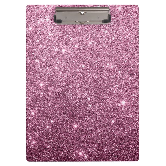 Elegant burgundy pink abstract girly glitter clipboard (Front)
