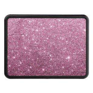 Elegant burgundy pink abstract girly glitter hitch cover