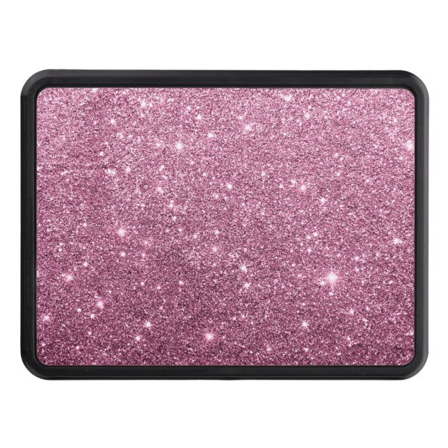 Elegant burgundy pink abstract girly glitter hitch hitch cover (Front)