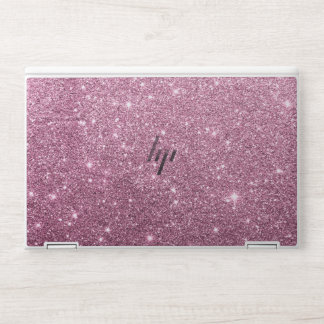 Elegant burgundy pink abstract girly glitter HP laptop skin