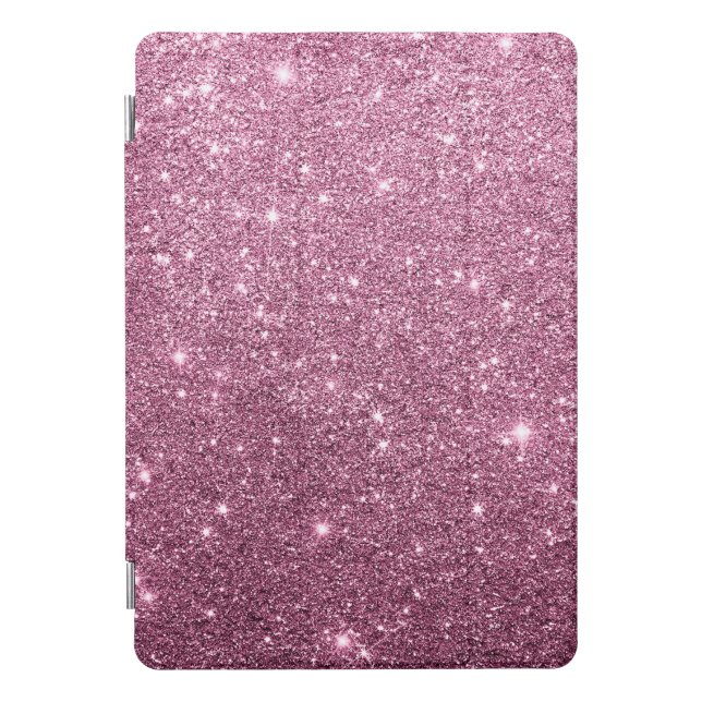 Elegant burgundy pink abstract girly glitter iPad pro cover (Front)