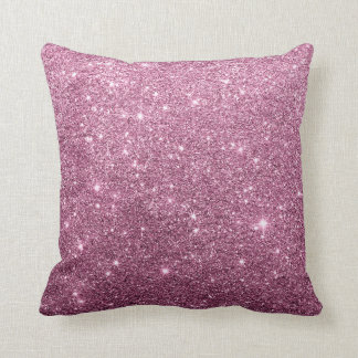 Elegant burgundy pink abstract girly glitter throw pillow