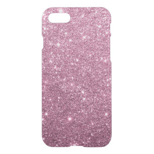 Elegant burgundy pink abstract girly glitter iPhone SE/8/7 case
