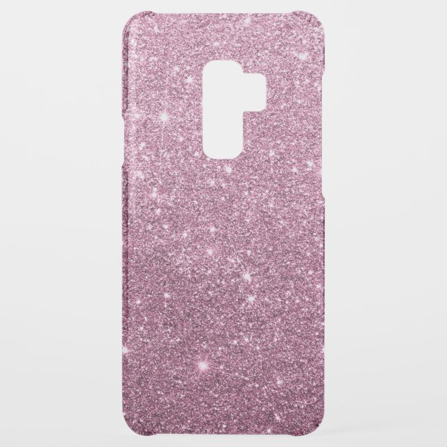 Elegant burgundy pink abstract girly glitter uncommon samsung galaxy case (Back)