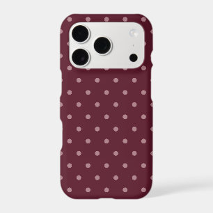 Elegant Burgundy Polka Dot Pattern iPhone 17 Pro Case