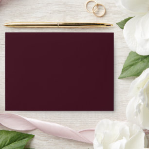 Elegant Burgundy Red Watercolor Envelope
