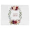 Elegant Burgundy Red Watercolor Flowers Wedding