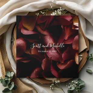 Elegant Burgundy Romantic Rose Guest Book