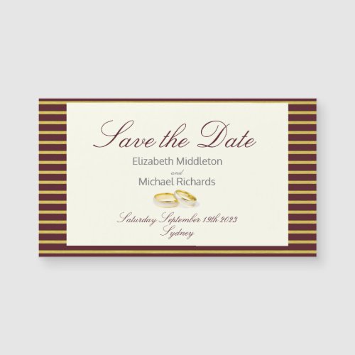 Elegant Burgundy Simple Wedding Save the Date