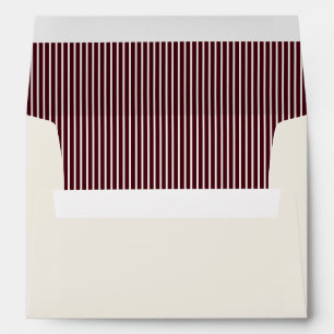 Elegant Burgundy Stripes Envelope