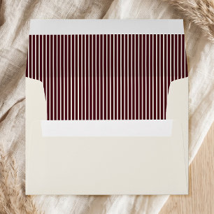 Elegant Burgundy Stripes Envelope