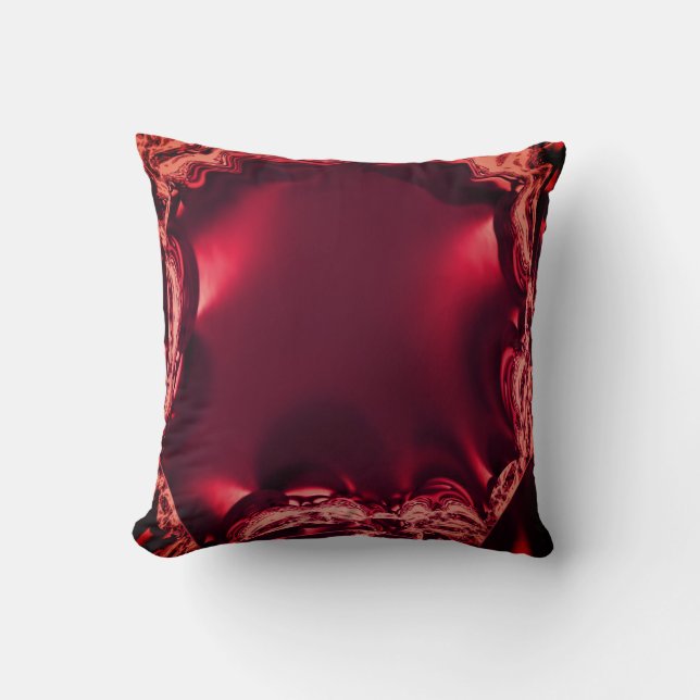 Elegant burgundy stuffed or hole? throw pillow (Front)