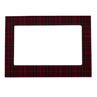 Elegant Burgundy Tartan Magnetic Frame