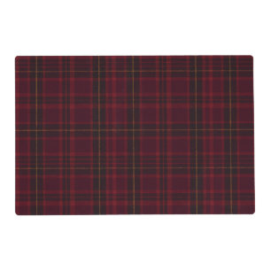 Elegant Burgundy Tartan Placemat