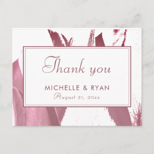 Elegant Burgundy Tulip Floral Photo Wedding Card