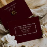 Elegant Burgundy Wedding Guest Address Labels<br><div class="desc">Add a refined touch to your wedding mailings with these elegant burgundy guest-address labels. Each label can be customized with the name and address of your guests, making your invitation suite look polished and cohesive. One sheet includes 21 labels, and you can add as many sheets to your cart as...</div>