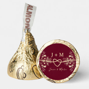 Elegant Burgundy Wedding Hershey®'s Kisses®