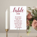 Elegant Burgundy Wedding Seating Chart Cards<br><div class="desc">Guide your guests to their proper table with these elegant burgundy seating chart cards. Personalize the table number and the guest's name. Part of the Alejandra collection.</div>