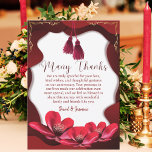 Elegant Burgundy &amp; White Boho Wedding Anniversary Thank You Card