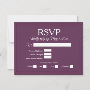Elegant Burgundy Wine Berry Velvet Wedding RSVP
