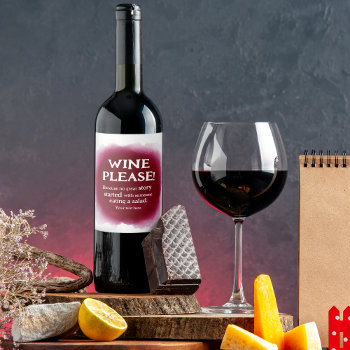 Elegant Burgundy Wine Label Set by EnjoyDesigning at Zazzle