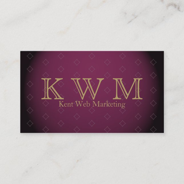 Elegant Burgundy with Gold Text Business Card (Front)