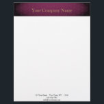 Elegant Burgundy with Gold Text Letterhead<br><div class="desc">A bold stationery or promotional piece can be a great advertising tool for your business. Use them yourself, give to employees, or use them as customer give-aways. This design has a burgundy background with a subtle diamond pattern in a lighter color. In the center are your business initials or your...</div>