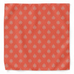 Elegant Burnt Orange Damask Pattern Bandana