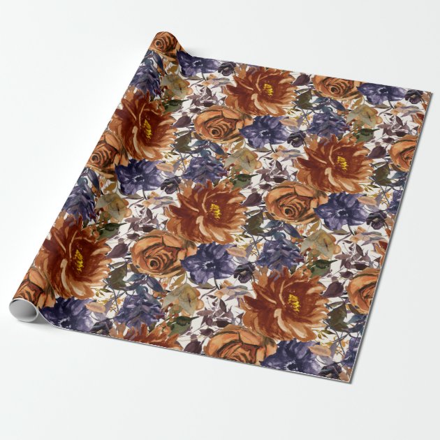 Orange and shop blue wrapping paper