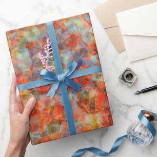 Elegant Burnt Orange Prism Wrapping Paper