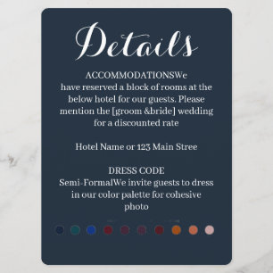 Elegant Burnt Orange Wedding Details Accommodation Program