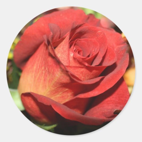 ELEGANT BURNT RED ROSE ENVELOPE SEAL STICKERS