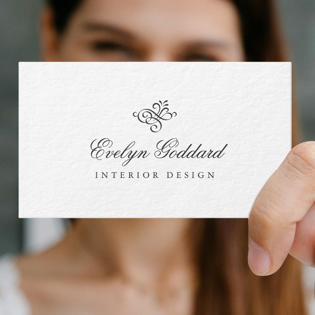 Elegant Business Card Calligraphy Luxury Gray (Creator Uploaded)