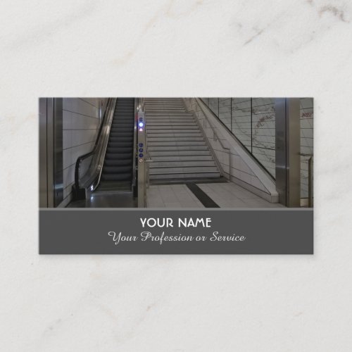 Elegant business card for escalator experts