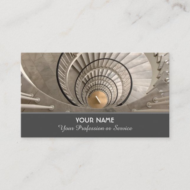 Elegant business card for escalator experts (Front)