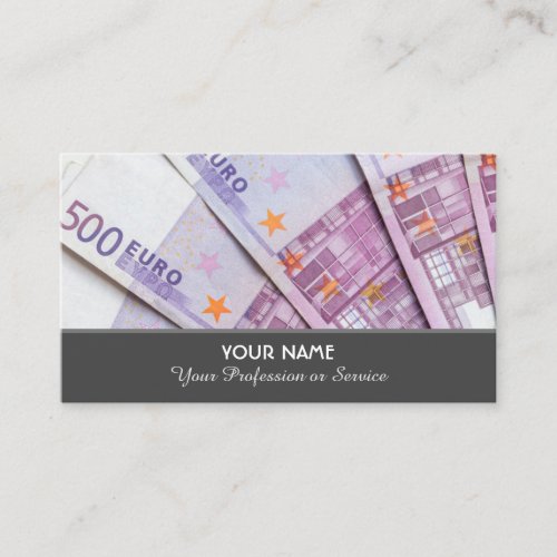 Elegant business card for financial experts