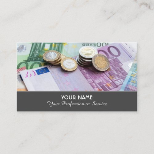 Elegant business card for financial experts