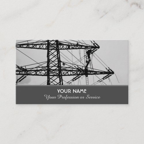 Elegant business card for high voltage experts