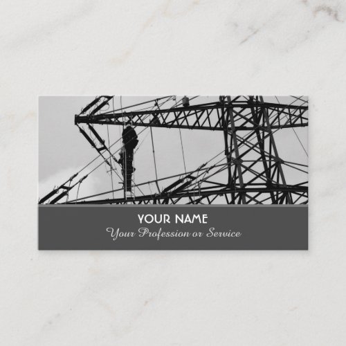 Elegant business card for high voltage experts