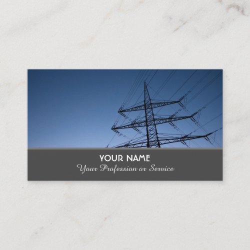Elegant business card for high voltage experts