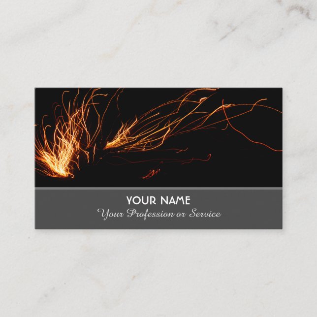 Elegant business card for sparkling services (Front)