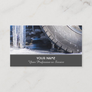 Elegant business card for wheel and tire experts